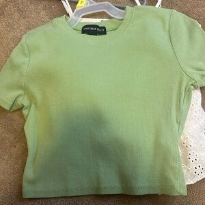 Green crop top